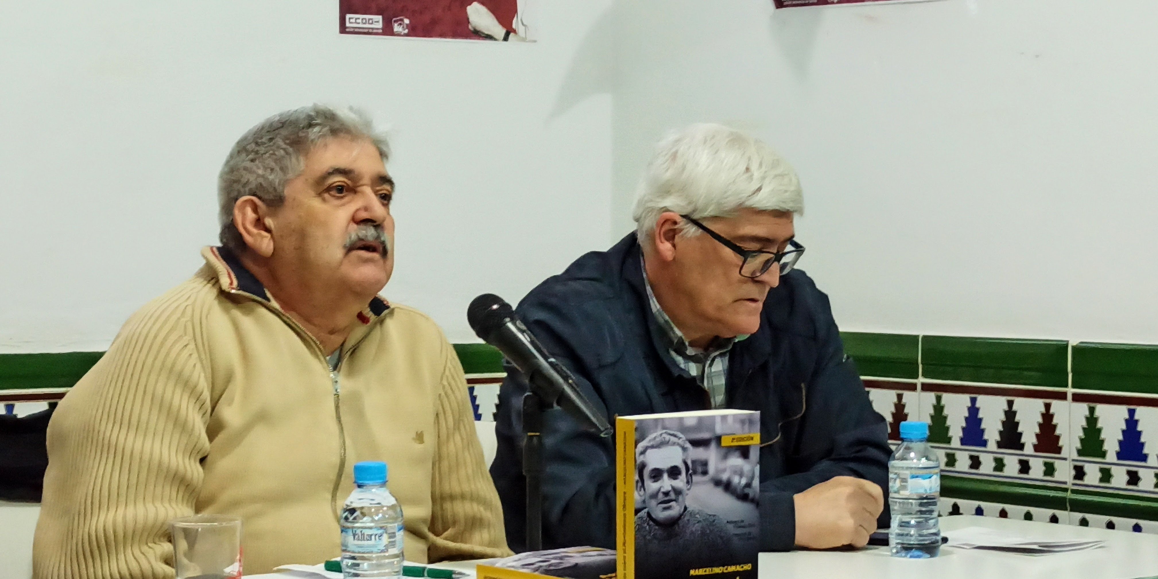 Marcel Camacho presenta el libro de su padre, Marcelino Camacho, junto a Paco Algaba