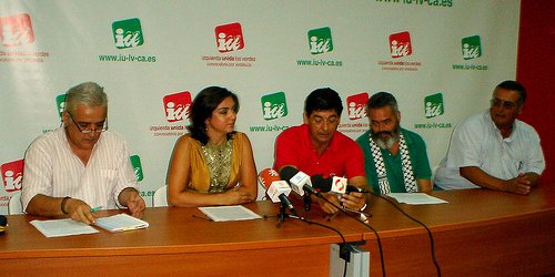 Rueda de prensa Izquierda Unida contra el AVE por El Viso